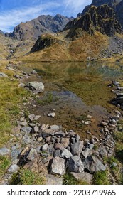 Lake Claret Shore In Belledonne Moutain Range