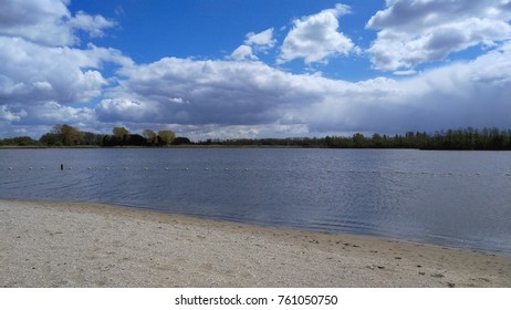 lake with clouds