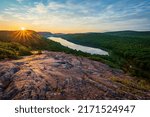 Lake of the Clouds Sunrise Porcupine Mountains Wilderness State Park Michigan