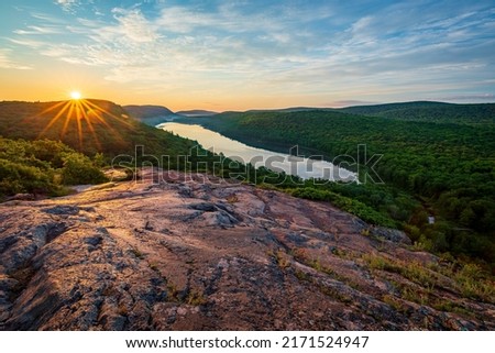 Lake of the Clouds Sunrise Porcupine Mountains Wilderness State Park Michigan's Upper Peninsula