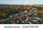 Lake coogee, a peaceful suburb in Perth city seen from above - Western Australia