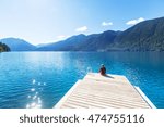 Lake Crescent at Olympic National Park, Washington, USA