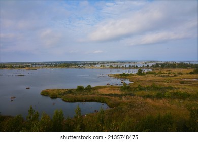 Lake District And Forest Scenery In Finnish Lapland, Finland During Autumn