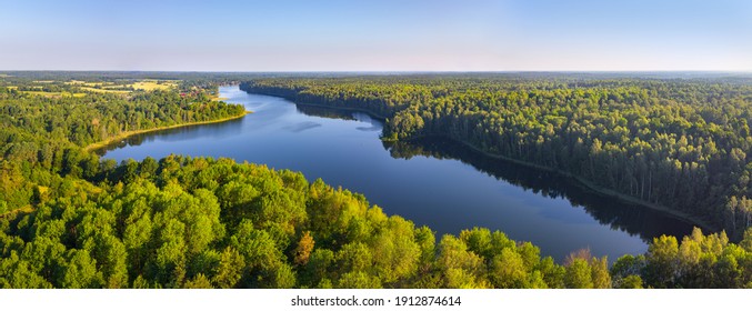 Lake Douzha (Belarus) From The Bird's Eye View