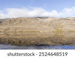 Lake Dunstan, in spring. A man-made lake on the Clutha River, Otago, New Zealand