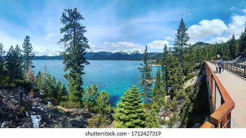 Lake Tahoe’s East Shore walking path in Incline Village, Nevada (USA). - Shutterstock ID 1712427319