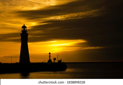 Lake Erie Lighthouse Buffalo NY During Sunset