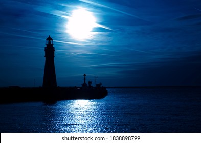 Lake Erie Lighthouse Buffalo NY After Sunset 