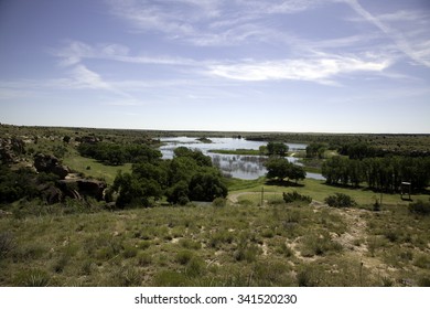 Lake Etling Near Black Mesa In Oklahoma.