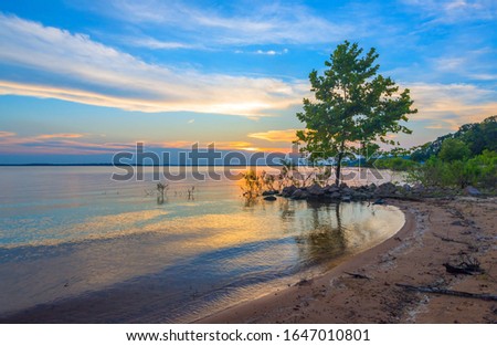 Lake Eufaula, found in eastern Oklahoma, USA