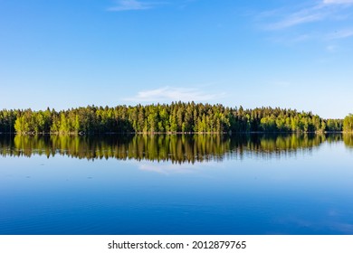 Lake In Finland On A Summer Evening