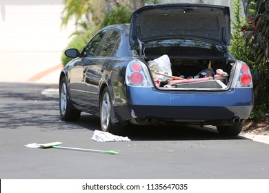 Lake Forest, California 7-16-2018: Africanized Honey Bees Aka KILLER BEE'S Swarm Firefighters And Critically Sting A Woman In Lake Forest, California. Woman And 3 Fire Fighters Taken To Hospital.   