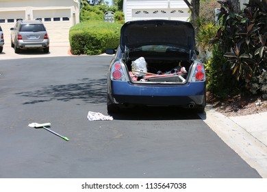 Lake Forest, California 7-16-2018: Africanized Honey Bees Aka KILLER BEE'S Swarm Firefighters And Critically Sting A Woman In Lake Forest, California. Woman And 3 Fire Fighters Taken To Hospital.   