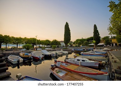 Lake Garda - boats at the port of San Felice del Benaco - Shutterstock ID 177407255