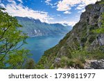 Lake garda from punta larici in Pregasina