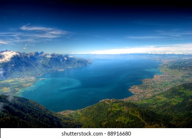 Lake Geneva, Switzerland, HDR Background