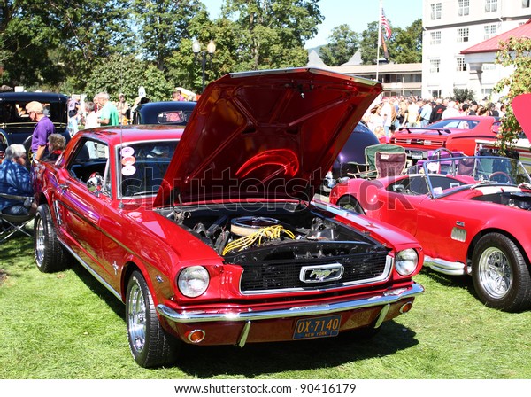 LAKE GEORGE, NY, USA -SEPTEMBER 10:  1966 Ford\
Mustang at the 23rd Annual Adirondack Nationals on September 10,\
2011 in Lake George, NY,\
USA