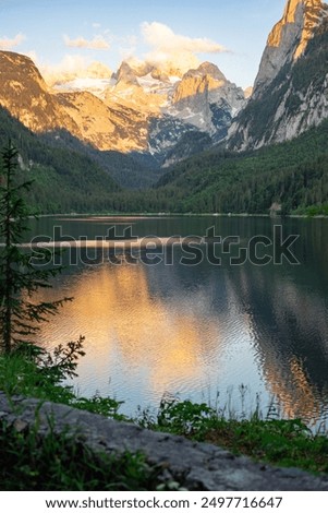 Similar – Foto Bild Schöner Gosausee und Dachsteingipfel, Österreich