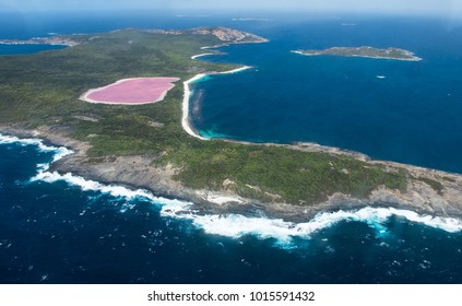 Lake Hillier On Middle Island Near Esperance, Western Australia. 