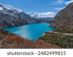 Lake in Himalayas. Shey Phoksundo lake, Ringmo Lake - Shey Phoksundo National Park - Dolpo - Western Nepal