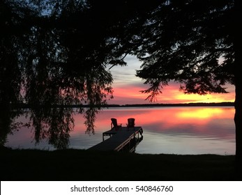 Lake House Sunset View