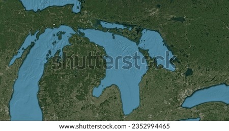 Lake Huron USA Satellite Image