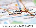 Lake Jackson. Texas. USA on a geography map