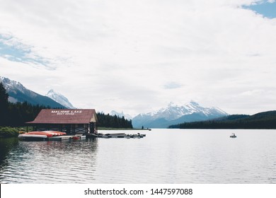 Lake Kayak Maligne  Lake Canada Jasper National Park Alberta Outdoors 