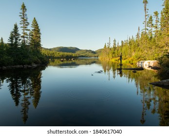 Lake Landscape In Northern Quebec