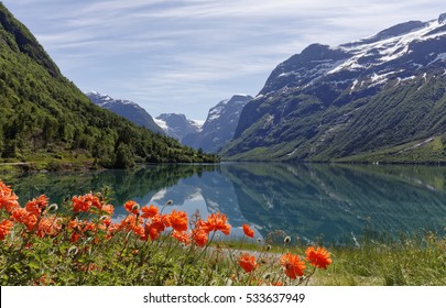 Lake Loen In West Norway.