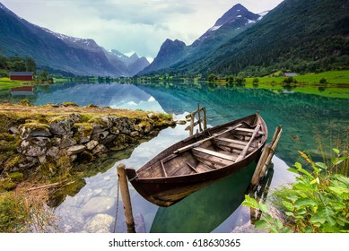 Lake Loen In West Norway.