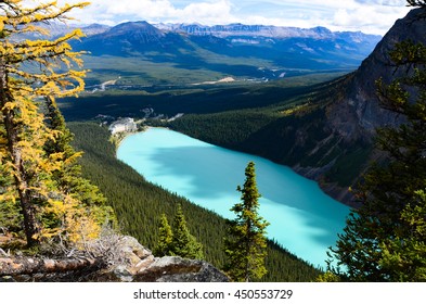 Lake Louise Overlooking from Big Beehive in Autumn, Canadian Rockies