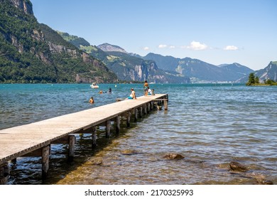 Lake Lucerne In Seedorf, Switzerland 