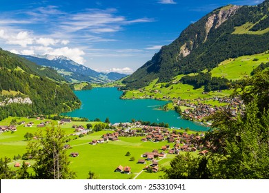 Lake Lungern Valley from Brunig Pass, Switzerland - Powered by Shutterstock