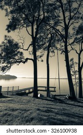 Lake At Lake Macquarie At Sunrise