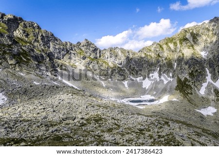 Lake Male Kozie pleso in Mlynicka Valley, Tatra mountains, Slovakia Stock photo © 