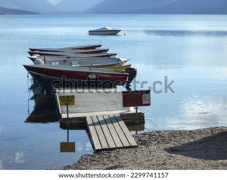 Lake McDonald dock on a summer day