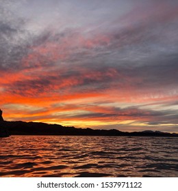 A Lake Mead Hoover Dam Sunset On The Kayak 