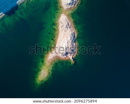 Similar – Image, Stock Photo Aerial Drone View Of Concrete Pier On Turquoise Water At The Black Sea