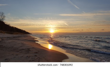 Lake Michigan Beach Sunset