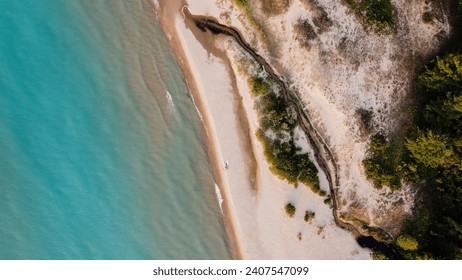 Lake Michigan Beaches Aerial Northern Michigan  - Powered by Shutterstock