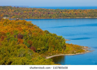 lake Michigan shoreline in door county wisconsin