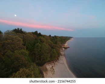 Lake Michigan Shoreline During Sunset