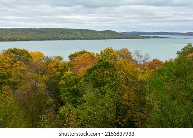 Lake Michigan Shoreline In Early Fall