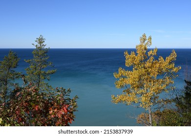 Lake Michigan Shoreline In Early Fall