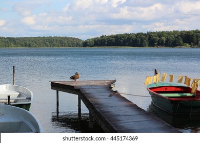 Lake In Mirow, Brandenburg, Germany. 