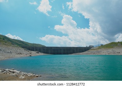 Lake Of Montespluga, Near The Splügen Pass, Madesimo, Italy