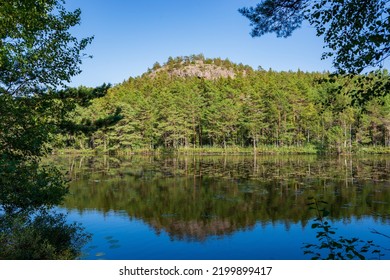 Lake And Mountain, Island Of Gogland, Gulf Of Finland, Baltic Sea, Russia