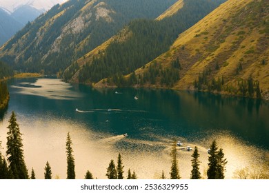 Lake in the mountains - Kolsay lake - Powered by Shutterstock