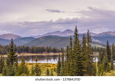 Lake, mountains and trees. Echo Lake Colorado